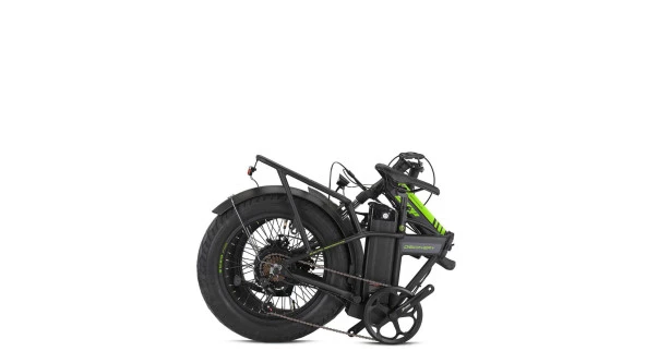 Kron Loop Discovery 20" Jant Fat Bike 7 Vites Elektrikli Katlanır Bisiklet Siyah Sarı - 2