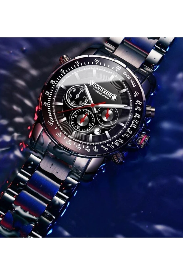 Tüm Fonksiyonları Aktif Çelik Kasa Kordon Erkek Kol Saati8904160492007 - Resim 2