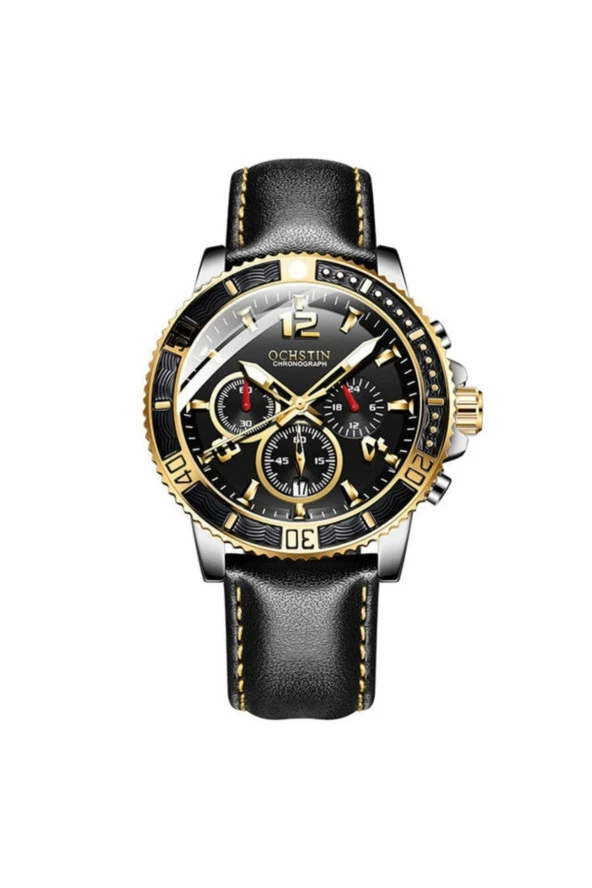 Tüm Fonksiyon Aktif Deri Kordon Erkek Kol Saati129762893549b - Resim 2