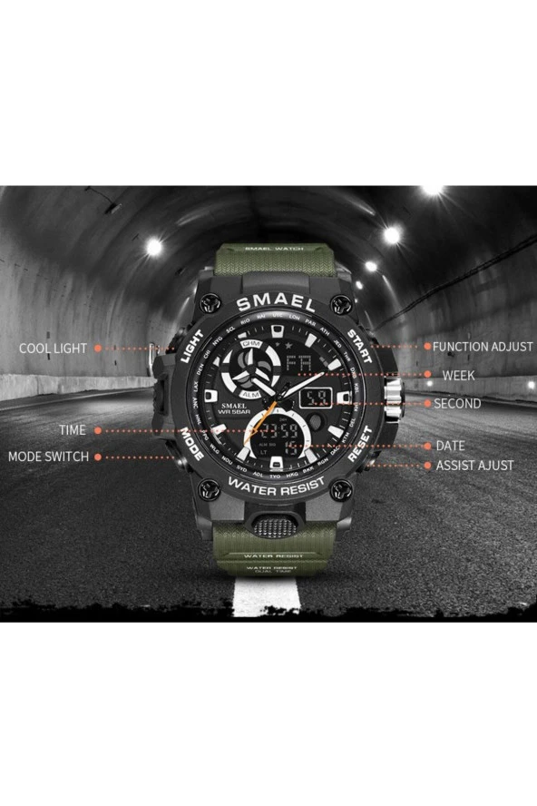 DİJİTAL VE ANALOG ERKEK KOL SAATİ925026 - Resim 4