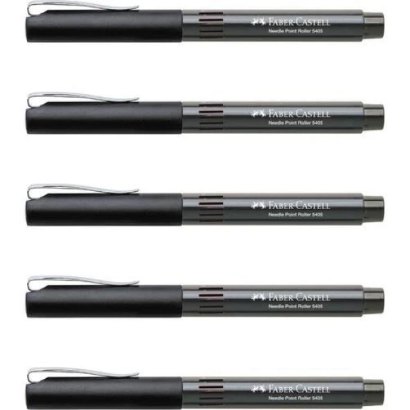 Faber-Castell 5405 Roller Kalem 0.5 Mm Iğne Uçlu Siyah 5 Adet
