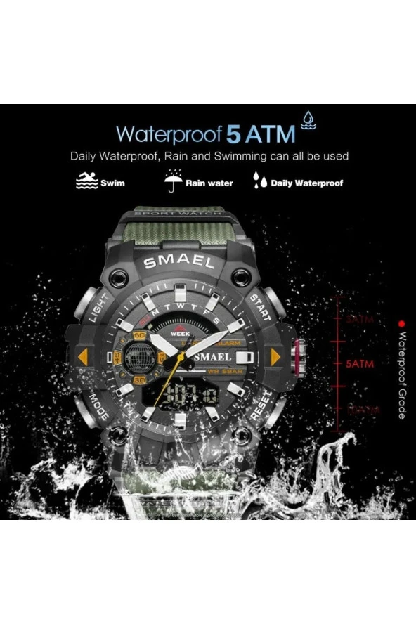 Dijital Ve Analog Erkek Kol Saati924799 - Resim 3