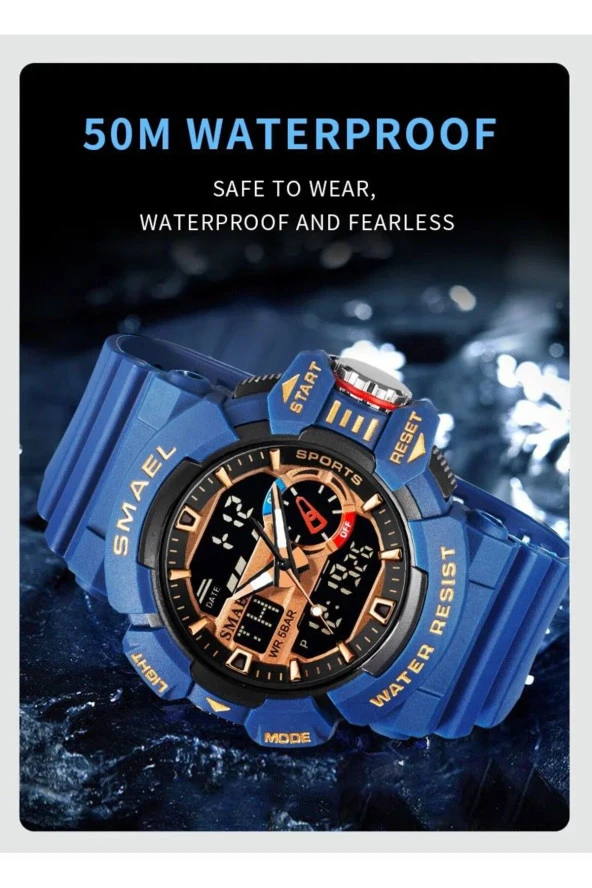 Dijital Ve Analog Erkek Kol Saati924794 - Resim 5