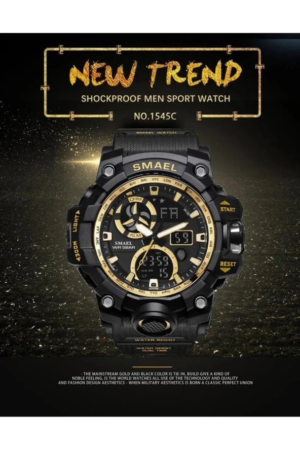 SMAEL Dijital Ve Analog Erkek Kol Saati924795 - Resim 5