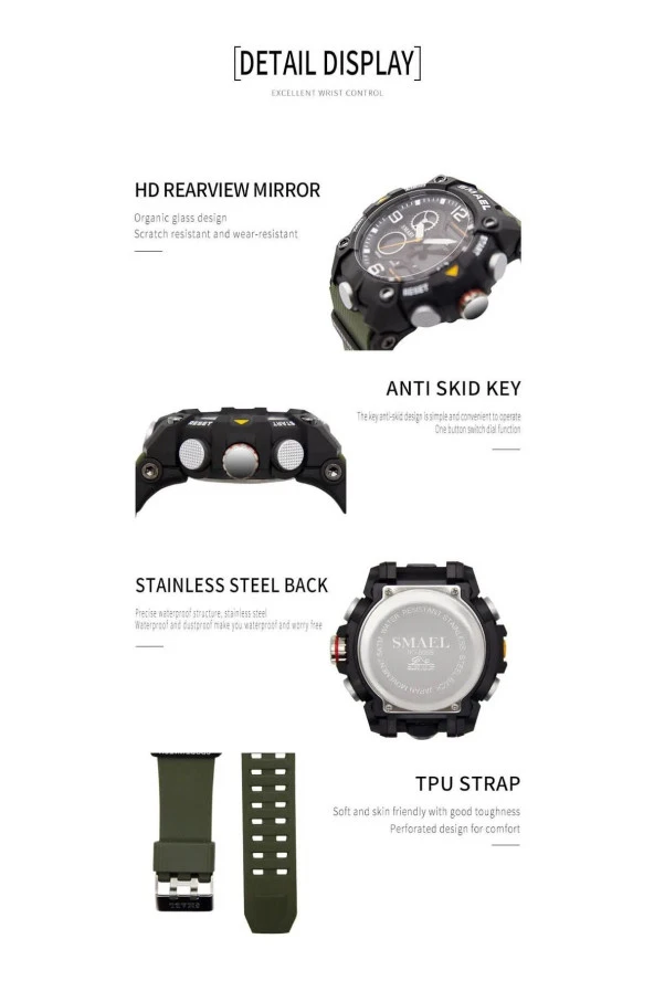 Dijital Ve Analog Erkek Kol Saati924769 - Resim 2