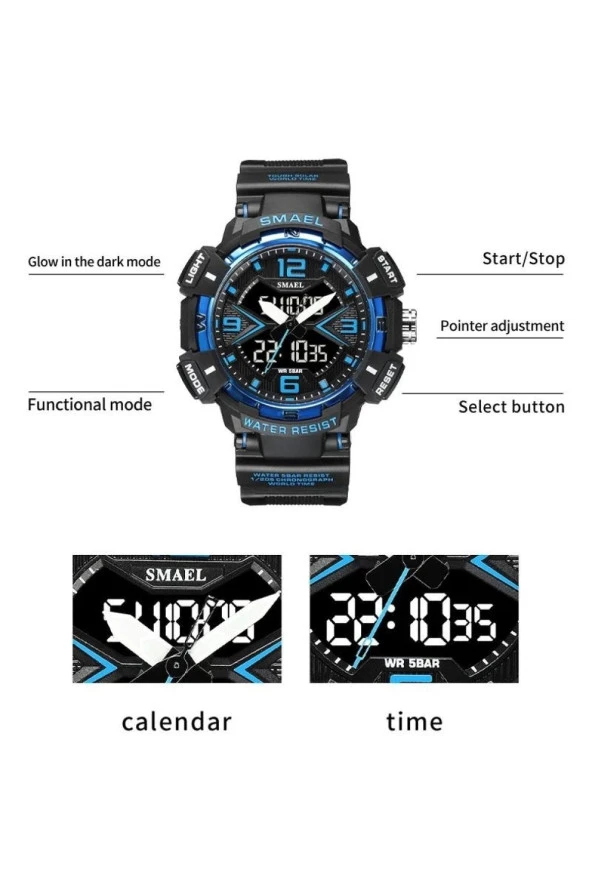 Dijital Ve Analog Erkek Kol Saati924740 ürün görseli