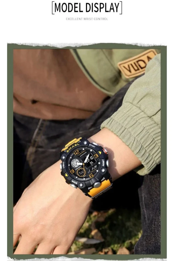 Dijital Ve Analog Erkek Kol Saati924753 - Resim 2