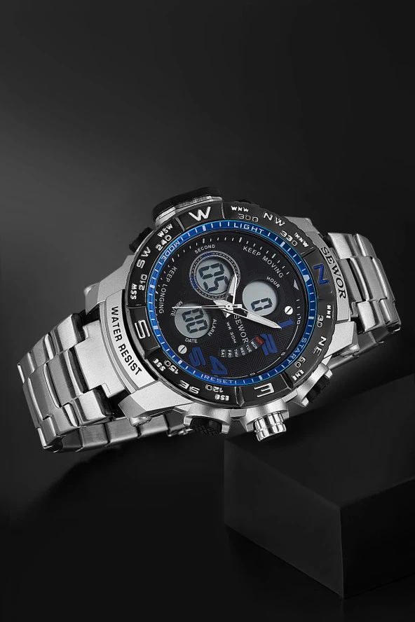 Orjinal Dijital & Analog Tüm Fonksiyonları Aktif Erkek Kol Saati924611 ürün görseli