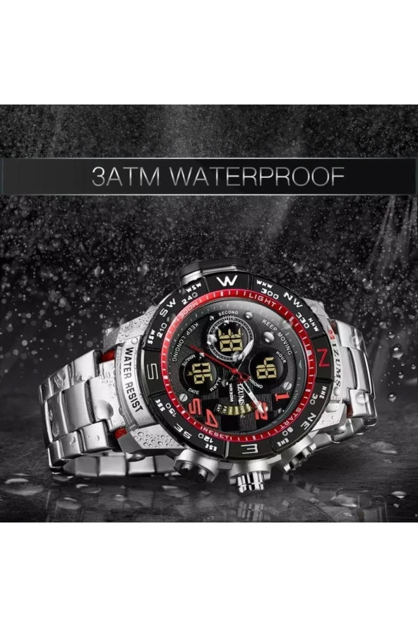 Sewor Watch Dijital Ve Analog Erkek Kol Saati924564 - Resim 4