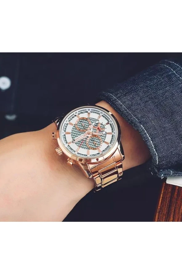 OCHSTIN Tüm Fonksiyon Aktif Çelik Kasa Kordon Erkek Kol Saati923874 - Resim 2