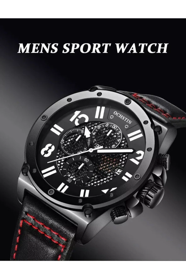 OCHSTIN Tüm Fonksiyon Aktif Deri Kordon Erkek Kol Saati923872 ürün görseli
