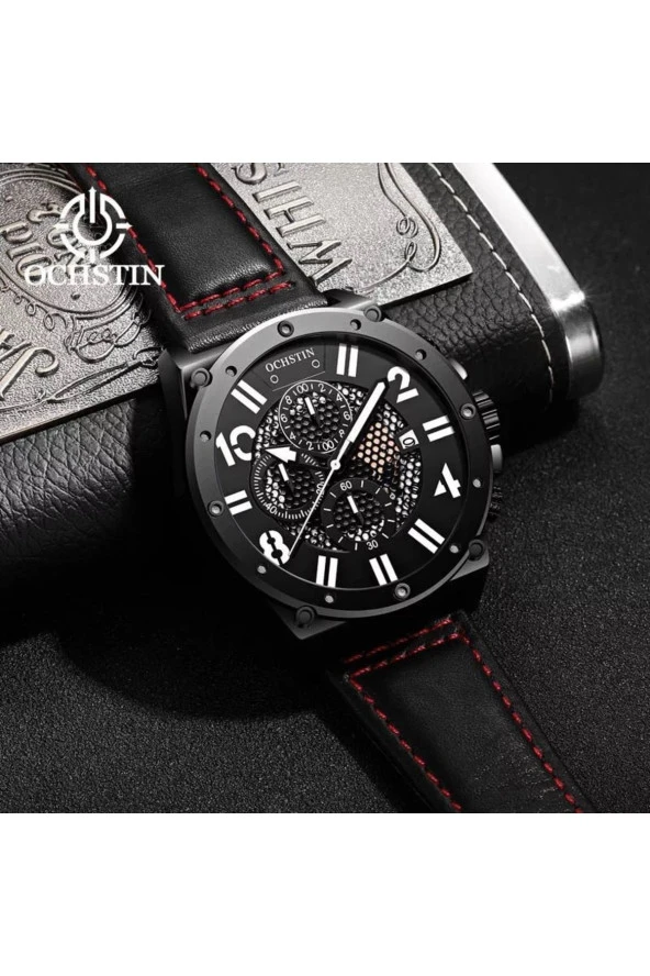 OCHSTIN Tüm Fonksiyon Aktif Deri Kordon Erkek Kol Saati923863 ürün görseli
