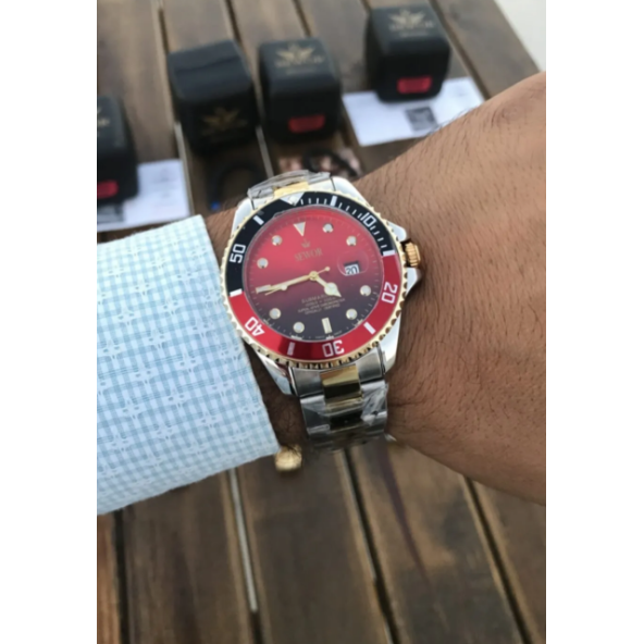 SEWOR Watch Submariner Model Çelik Kasa Ve Kordon Erkek Kol Saati 923553 ürün görseli