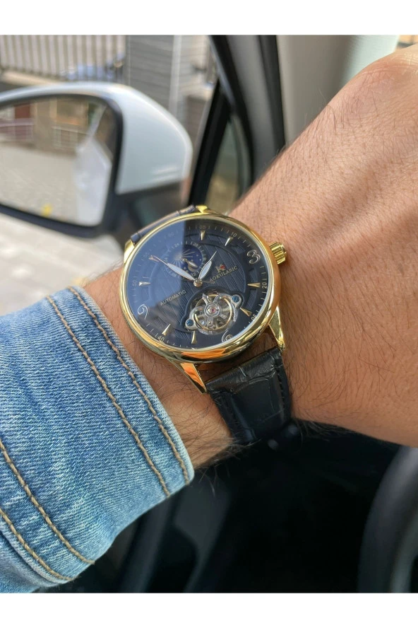 Aokulasic Otomatik Mekanizma Deri Kordon Erkek Kol SaatiSwr0704 ürün görseli