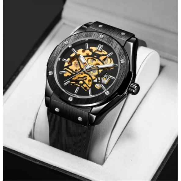 FORSİNİNG Watch Otomatik Mekanizma Siyah Renk Kol Saati923298 ürün görseli