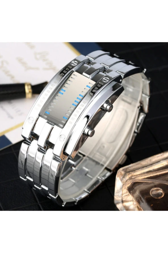 Skmei Kasa Gümüş Renk Led Işıklı Kol Saati 923289 ürün görseli