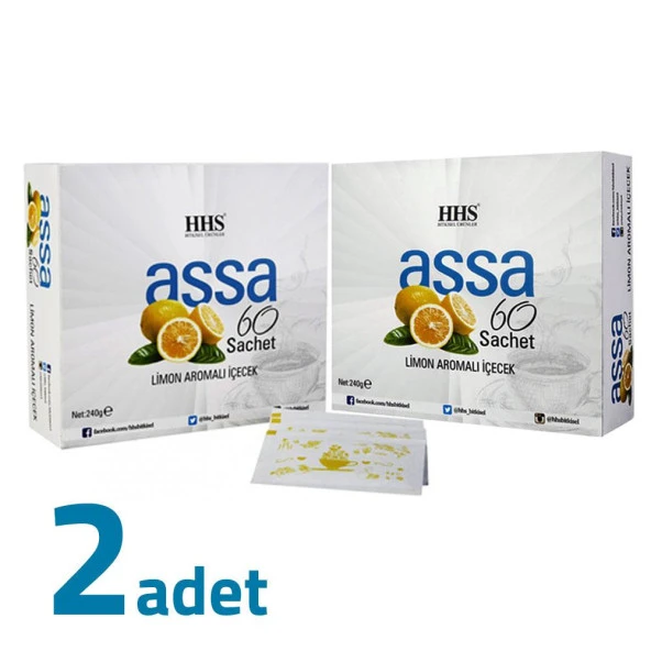 HHS Assa 60 Sachet Limon Aromalı Bitki Form Çayı 240GR X 2 Adet
