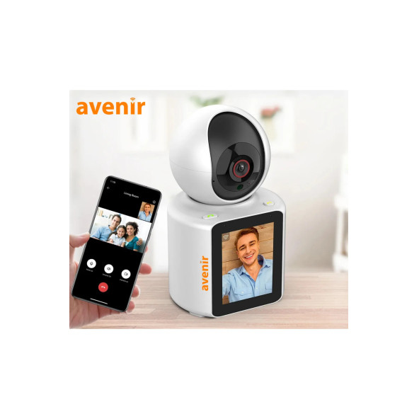 Avenir AV-S225 Karşılıklı Video Arama Çift Yönlü Görüntülü Görüşme Full HD Bebek Kamerası -APP - 3