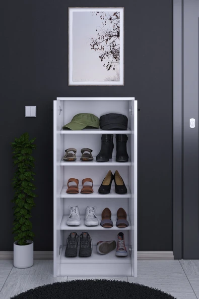 ABETE MOBİLYA Çok Amaçlı Dolap / Beyaz - 3