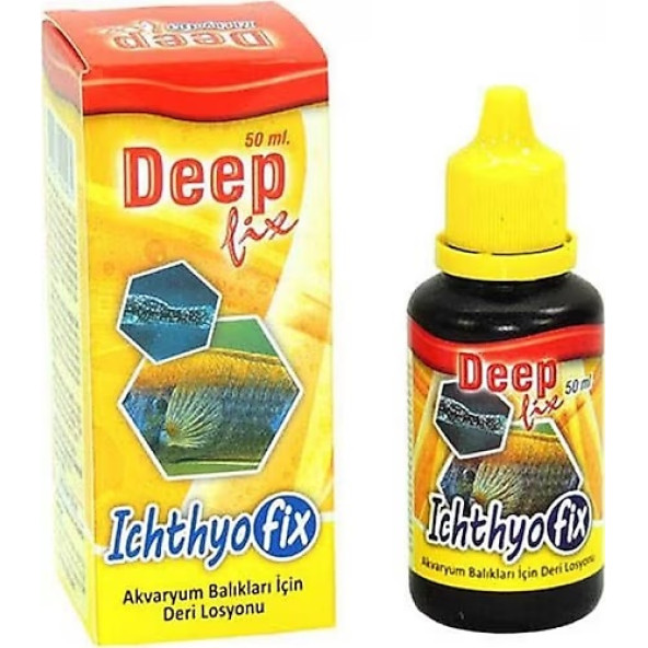 Deep Fix Ichthyo Fix Beyaz Benek İçin Dış Parazit Balıklarda Beyaz Benek Giderici Metilen Mavisi Solüsyon 50 ml.