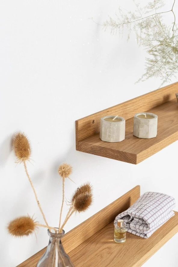 Yumeyas Home - Tekli Ahşap Duvar Rafı - 2