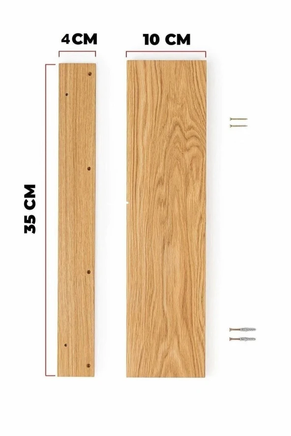 Yumeyas Home - Tekli Ahşap Duvar Rafı - 6