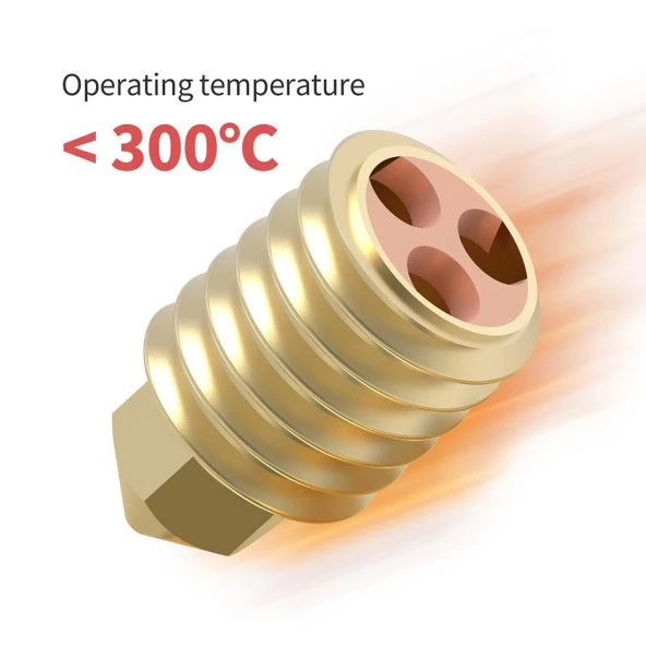 Bambu Lab X1-P1P CHT(High Flow)Bronz Nozzle(0.8mm) - Resim 2