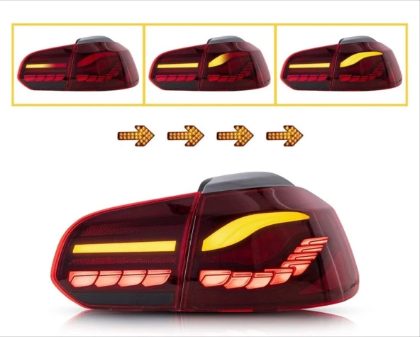 Volkswagen Golf Uyumlu 6 Dragon LED Stop (Kırmızı) HATALI ÜRÜN - 2