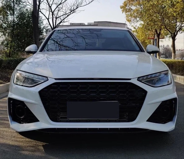 Audi A4 Uyumlu 2019-2021 Rs4 Ön Tampon Panjur Seti - 4