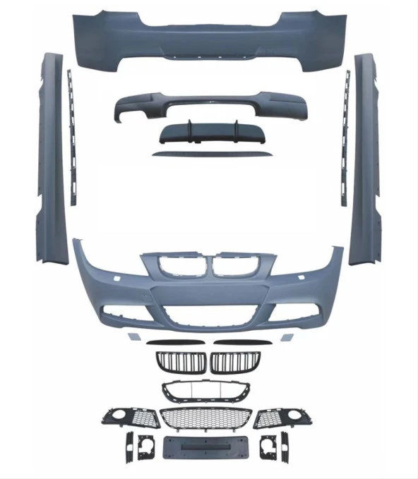 E90 3 Uyumlu Serisi 2007-2011 İçin Lci M-Tech Body Kit (Ön-Arka-Yan-Panjur) Parça