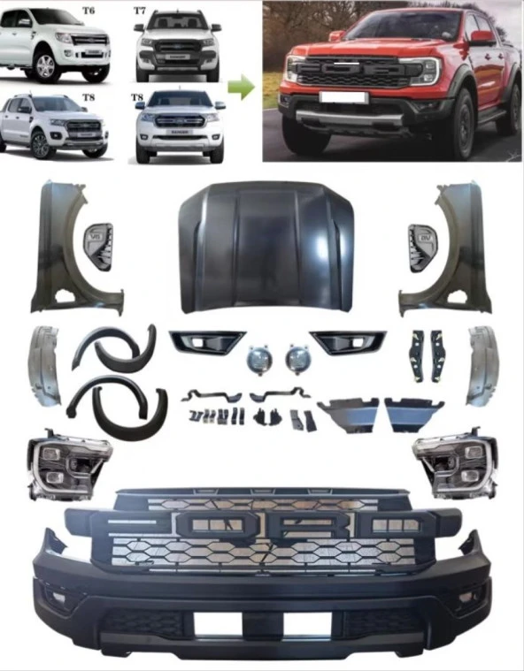 2012-2021 Ranger Uyumlu İçin 2022 Raptor Görünüm Facelift Body Kit Parça