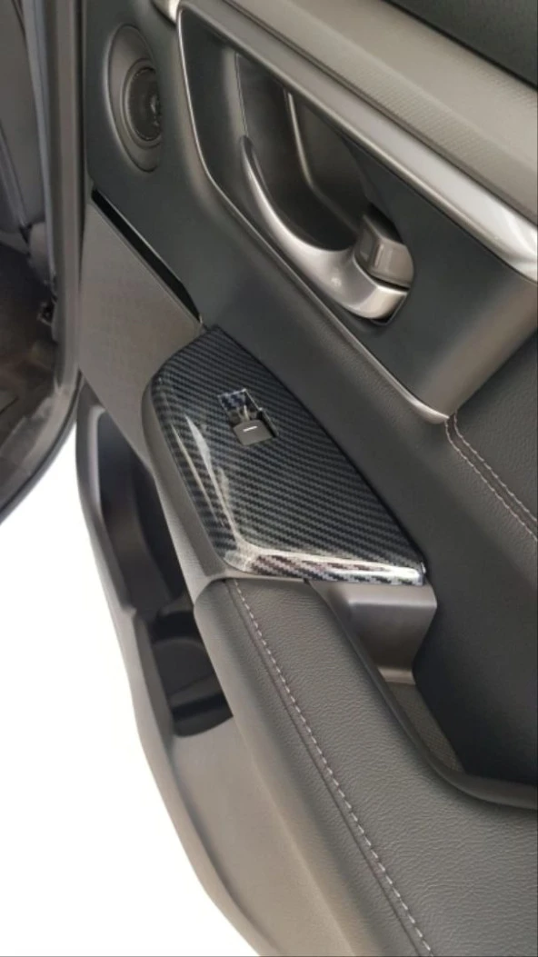 Honda Cr-V Uyumlu 2018-2021 Kapı Kolçak Kaplama Karbon - Resim 2