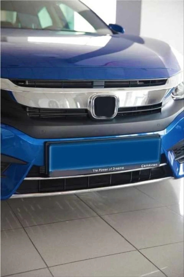 Honda Civic Uyumlu Fc5 2016-2019 Ön Tampon Alt Nikelajı 2 Parça - Resim 2