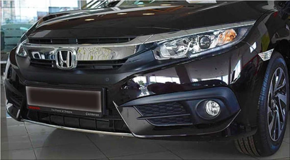 Honda Civic Uyumlu Fc5 2016-2019 Ön Tampon Alt Nikelajı 2 Parça - Resim 4