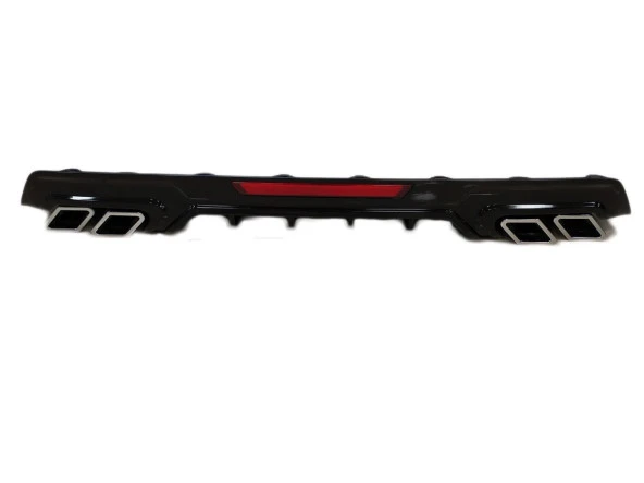 Honda Civic Uyumlu Fc5 2016-2020 Difüzör Kare Egzoz Piano Black - 1