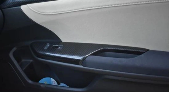 Honda Civic Uyumlu Fc5 2016-2020 Kapı Kolçak Kaplama Karbon