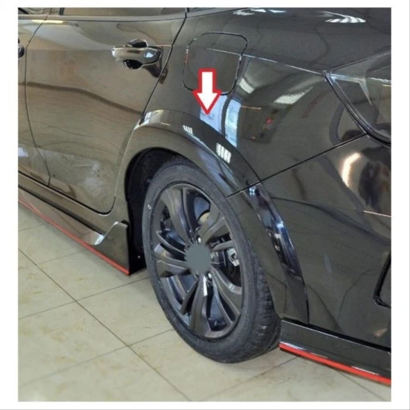 Honda Civic Uyumlu Fc5 2016-2020 Arka Çamurluk Kabartma Dizayn A (Typer)
