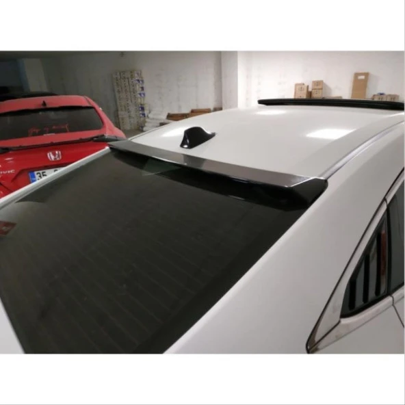 Honda Civic Uyumlu Fc5 2016-2020 Spoiler Cam Üstü Düz - 4