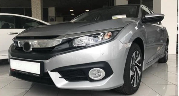 Honda Civic Uyumlu Fc5 2016-2020 Oval Sis Kaplaması Silver