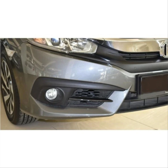 Honda Civic Uyumlu Fc5 2016-2020 Ön Sis Orta Çıta Piano Black - 3