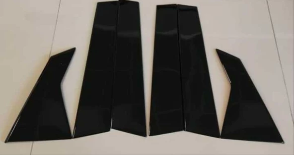Honda Civic Uyumlu Fc5 2016-2020 Kapı Direk Kaplama Piano Black - 2
