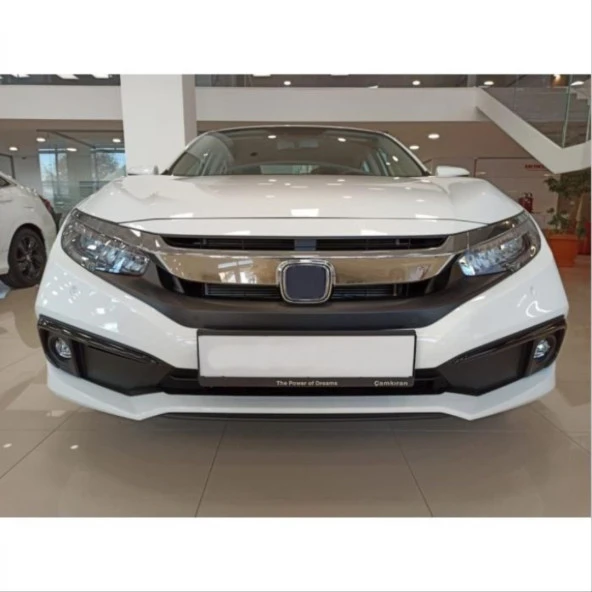 Honda Civic Uyumlu Fc5 2019-2021 Ön Sis Kaşı Kaplaması Piano (Makyajlı Kasa) - 2