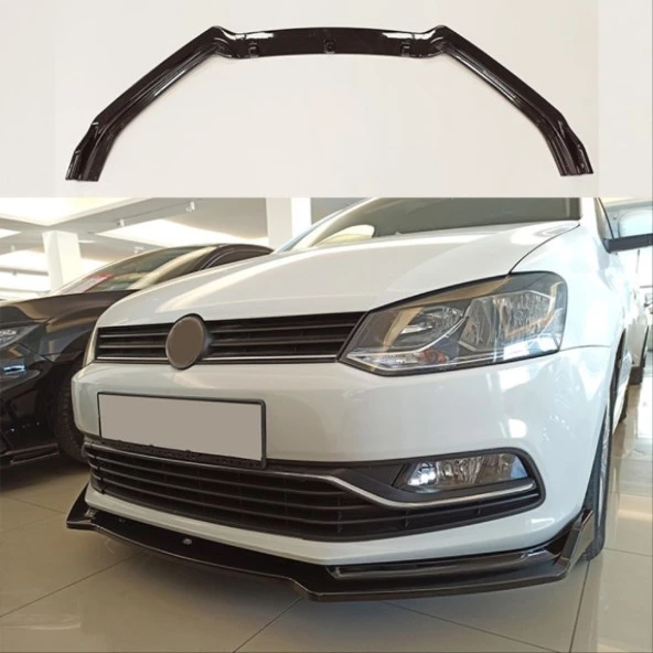 Volkswagen Polo Uyumlu 2009-2017 Mk5 Ön Lıp (Boyasız) - 3