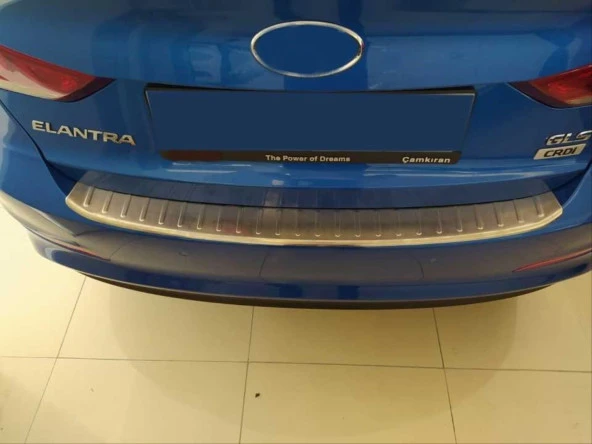 Hyundai Elantra Uyumlu 2016-2018 Arka Tampon Üst Koruması Krom - Resim 3