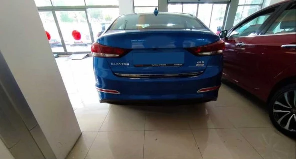 Hyundai Elantra Uyumlu 2016-2018 Arka Sis Kaplaması Nikelaj - 4