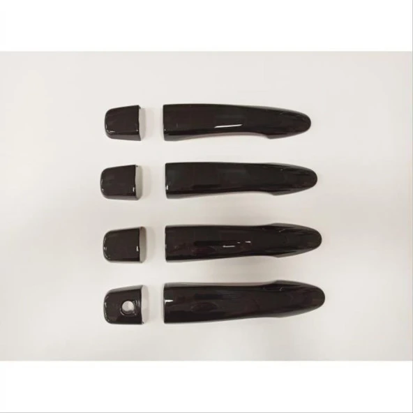 Nissan Qashqai Uyumlu 2014-2020 Kapı Kolu Kaplama - Piano Black - Resim 2