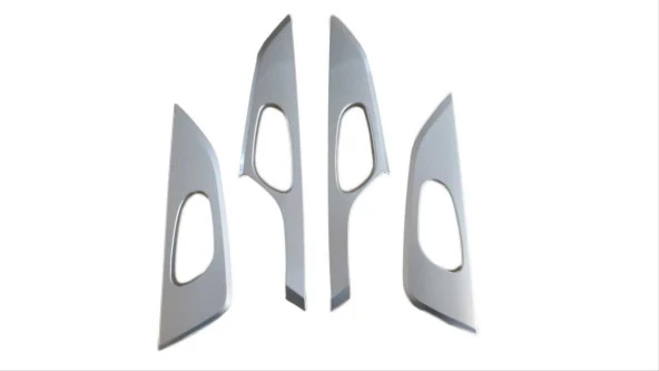 Nissan X-Trail Uyumlu 2014-2017 Kapı Kolçak Kaplaması Silver - Resim 3