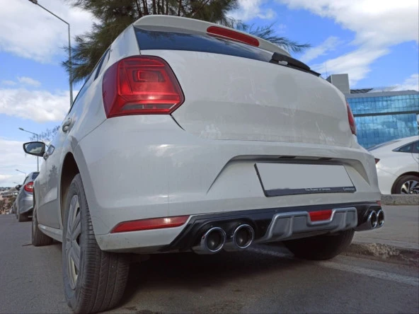 Volkswagen Mk5 Uyumlu Polo 2014-2017 Reflektörlü Silver Difüzör - 2