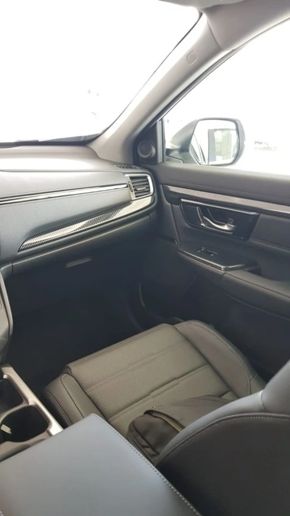 Honda Cr-V Uyumlu 2017+ Karbon Göğüslük Kaplama 2 Parça - Resim 3
