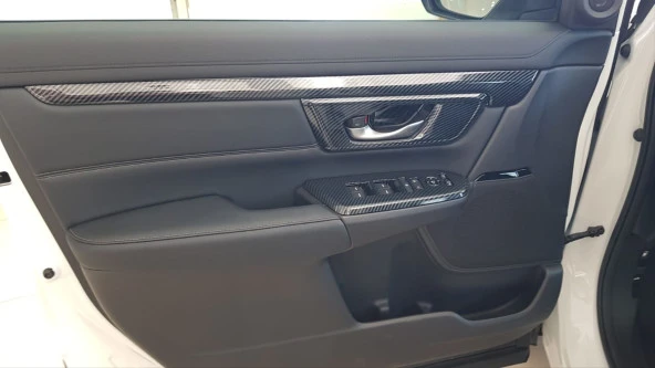 Honda Cr-V Uyumlu 2018-2021 İç Kapı Açma Kolu Kaplaması Karbon - 2